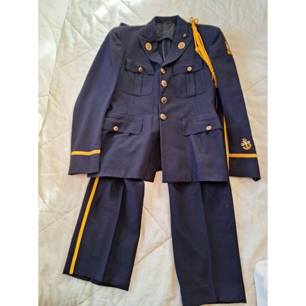 Vintage Wisconsin American Legion Uniform Jacket & Pants Navy Blue